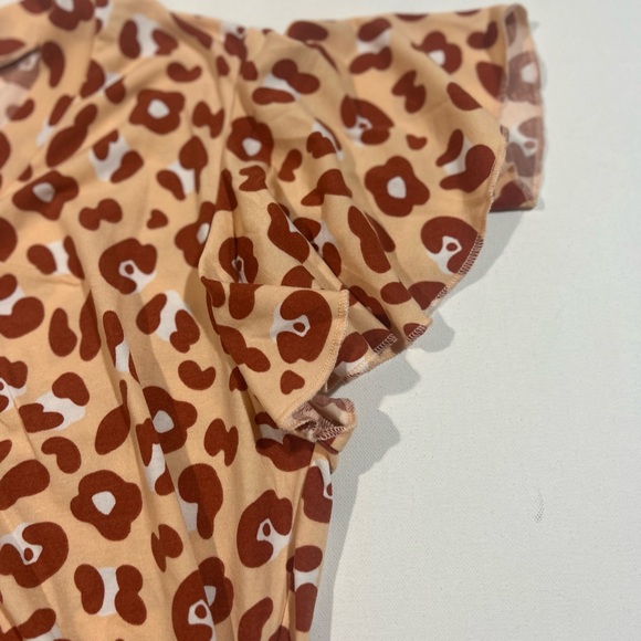 NWT LuLaRoe Susie Medium Leopard Print Top - Brown and Tan - Picture 3 of 7